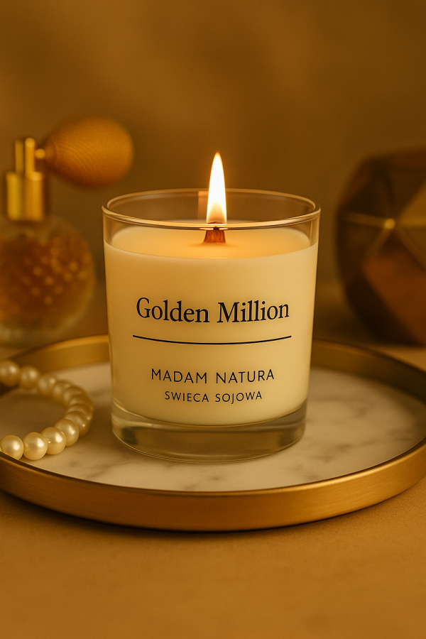 świeca sojowa o zapachu million gold madam natura
