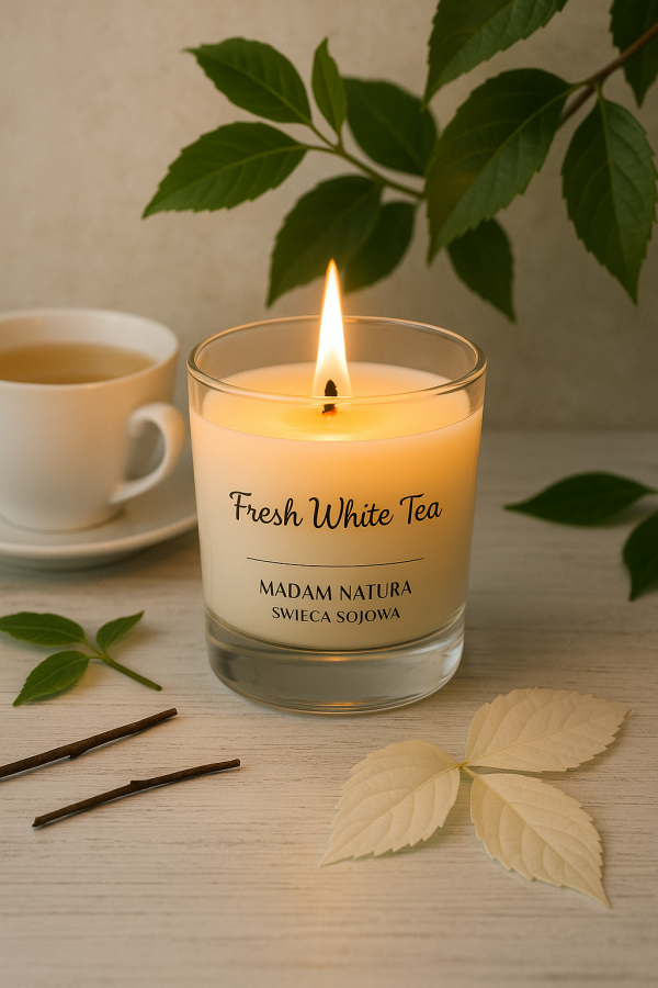 świeca sojowa Fresh white tea madam natura