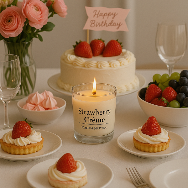 świeca slodki zapach owoców strawberry creme madam natura